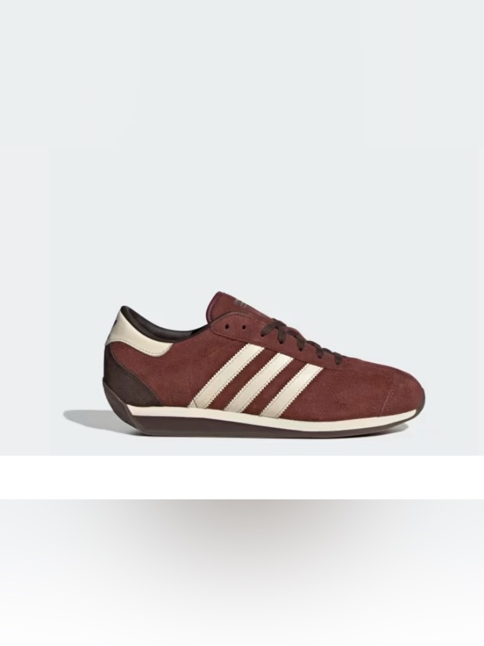 Men's Suede Low-Top Sneakers in fox brown with Cream Stripes